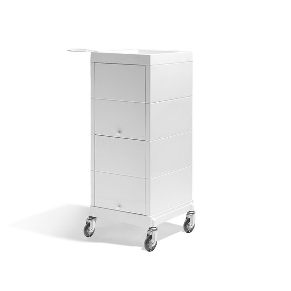 123 Sibel Discrete työtarvikevaunu, valkoinen