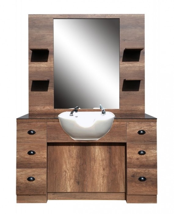 Hairway Barber asiakaspaikka"Barry" , valkoinen allas