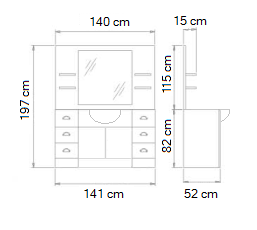 Hairway Barber asiakaspaikka"Barry" , valkoinen allas