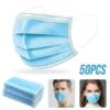 50pcs Kertakäyttöinen suojamaski 50 kpl 3-kerroksinen
