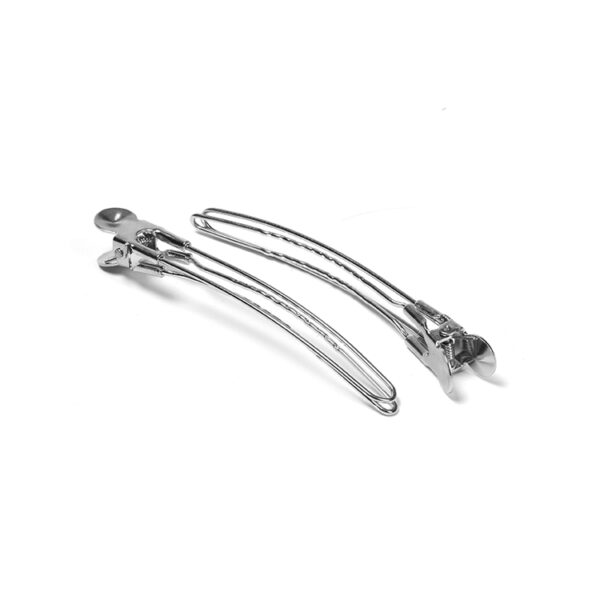 Hair clips long, chrome 12kpl