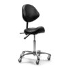 Bravehead-Saddle-stool-with-backrest-de-lux Bravehead de lux satulatuoli,musta