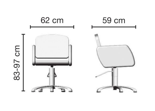 Kampaamotuoli Milano pink GOLD pohjalla