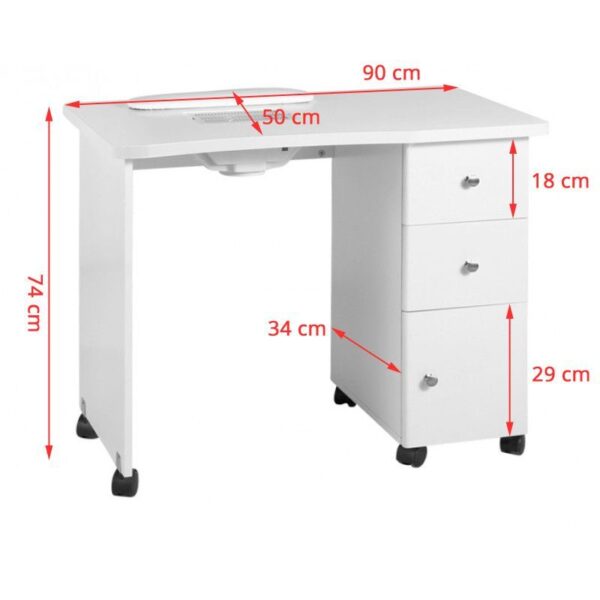 Manicure-table-Compact-011B-with-absorber Manikyyripöytä Compact 011B imurilla