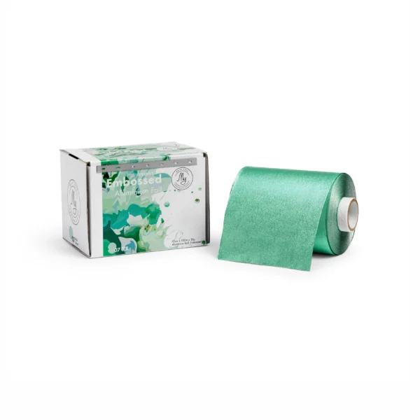 My - Embossed Aluminium Foil Mint Green 100m