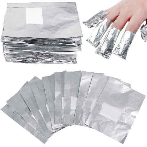 Nails-foil-sheets-with-foam-pad-100-pcs Tyynyt geelilakan poistoon 100 kpl