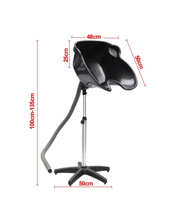 Muovinen pesuallas jalustalla Acrus, musta