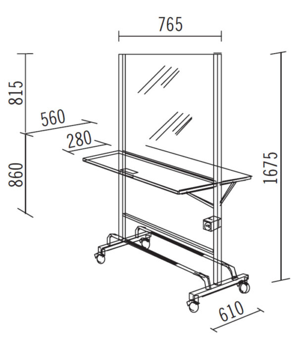 Sibel S-Cool 2-puolinen kampaamon asiakaspaika