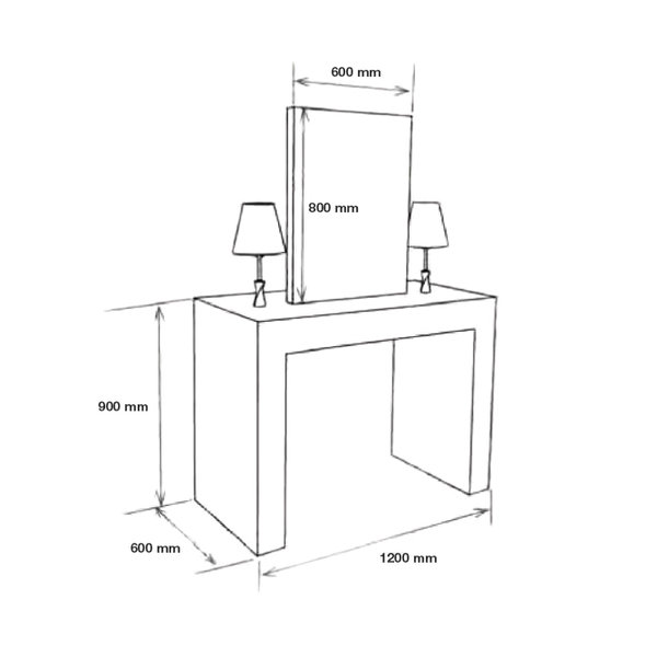 Sibel Isla Double kampaamon 2-puolinen valoilla peilipaikka