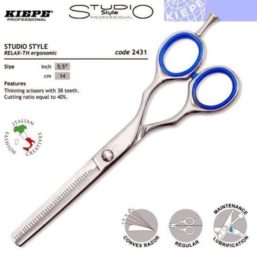 Tijera_Kiepe_2431_Studio_Formula_Style_5-5_esculpir_38_dientes_-_Comercial_Rueda_tienda_on-line Kiepe Studio Style muotoilusakset 5,5”