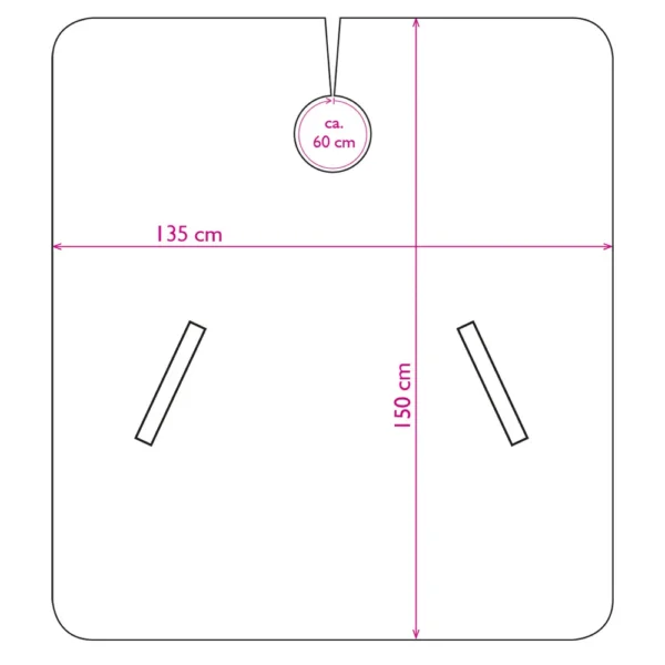 Trend-Design-RecYcape-Cutting-Cape-dimension Trend-Design RecYcape leikkauskappa musta