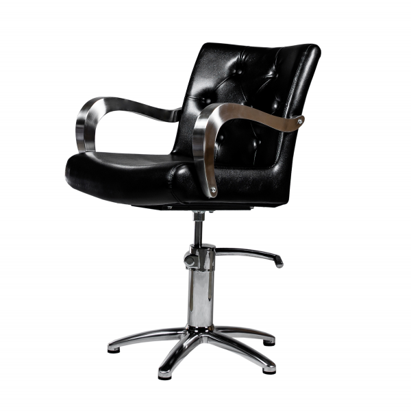 Kampaajan tuoli Indiana, musta