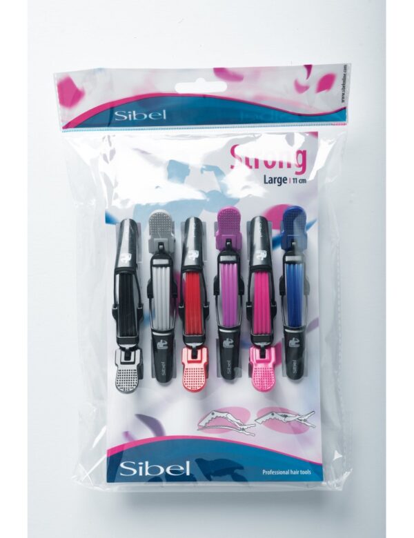 strong-sectioning-clips-6pcs-11cm Sibel Gator vahvat erikoisklipsit, 9 cm erilaiset värit 6 kpl